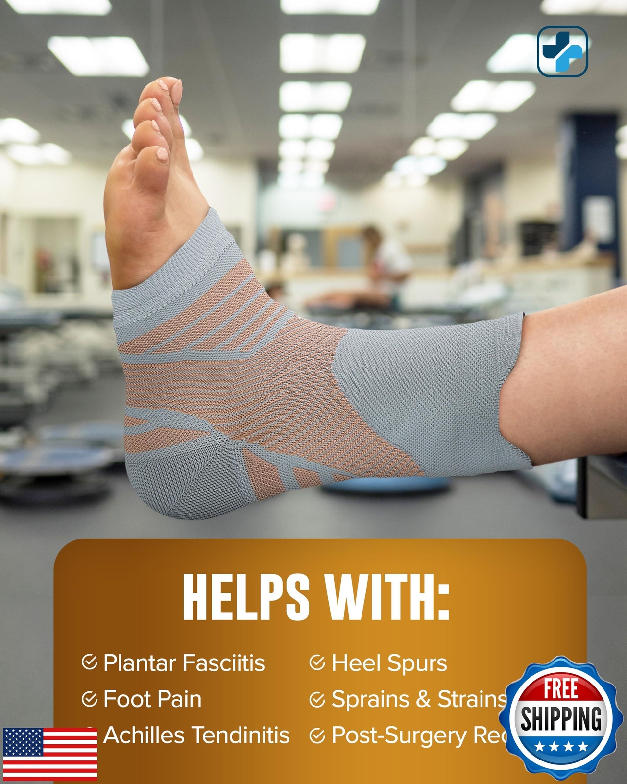 Doctor’s Select Copper Ankle Compression Sleeve – Toeless Compression Socks,