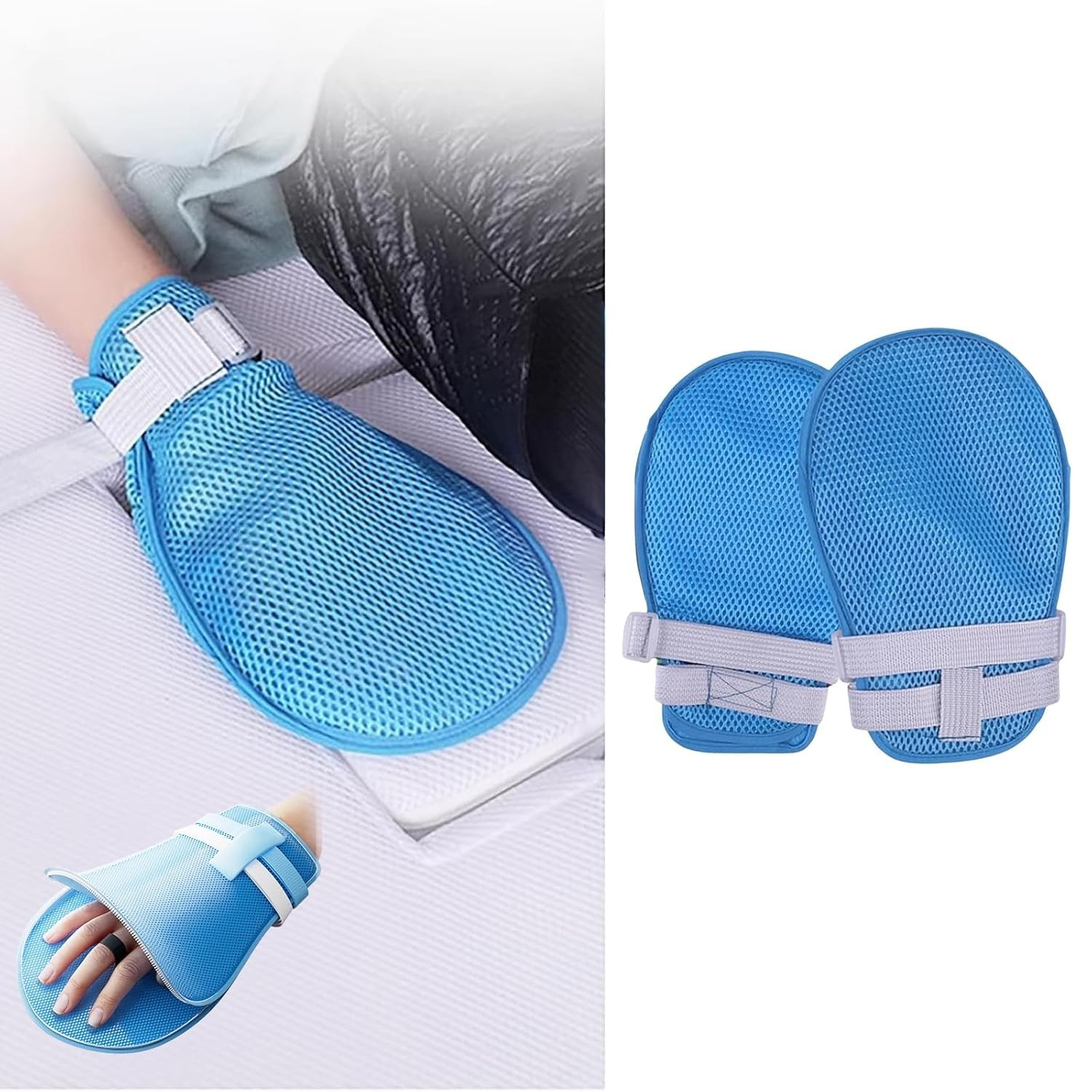 Restraint Gloves Mitts for Dementia & Alzheimer’s Patients – Soft Padded Safe…