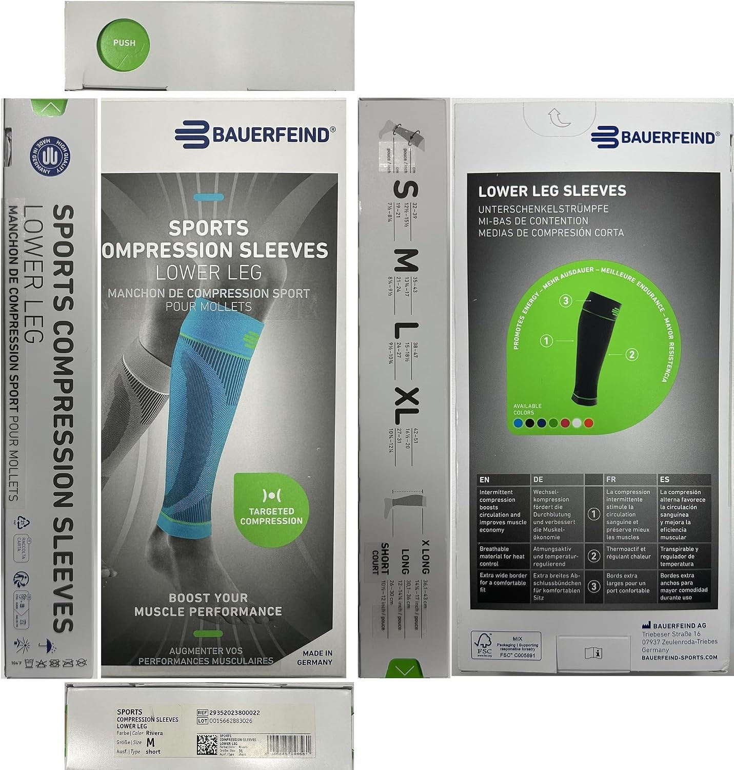 Breathable Leg Compression Sleeves – 1 Pair