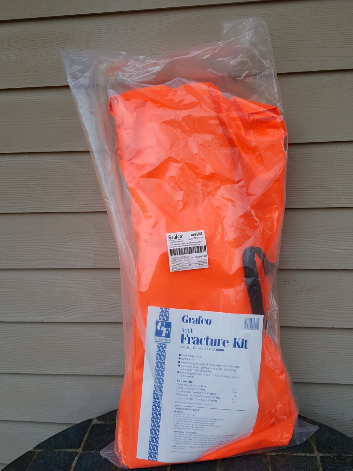 New Emergency Grafco Adult Fracture Kit 45-6000 great for hunting trips