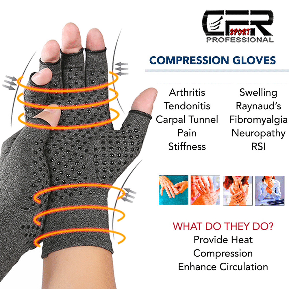 Compression Gloves Arthritis Pain Relief Carpal Tunnel Hand Joint Brace Support