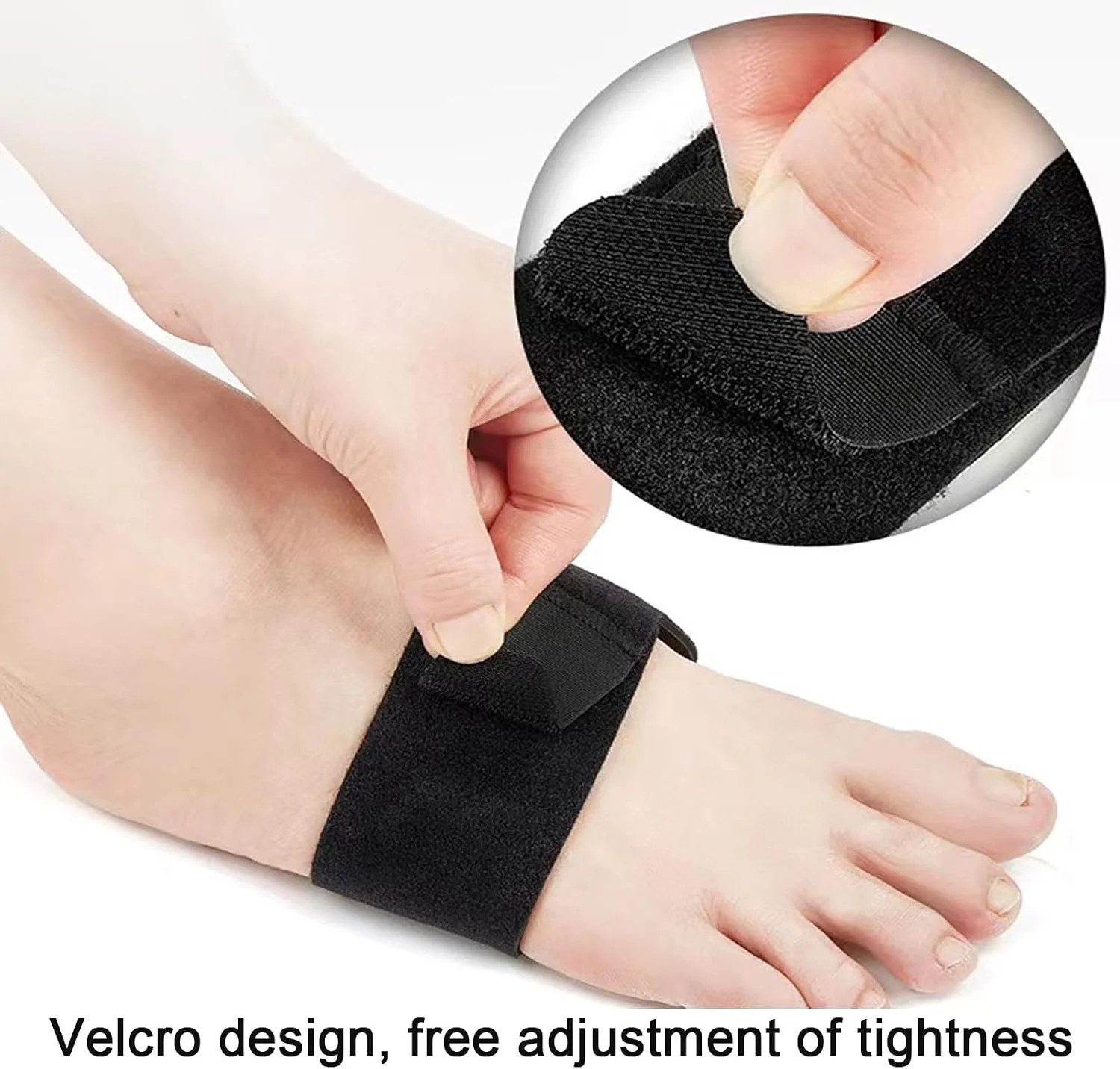 Arch Support Compression Sleeves for Flat Feet & Plantar Fasciitis Relief – Adju