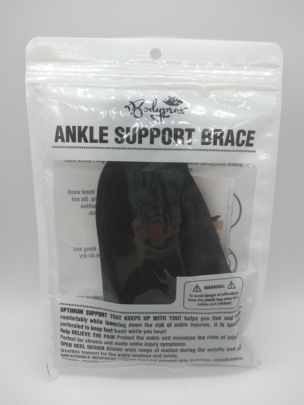 Bodypros Adjustable Neoprene Ankle Support Brace – Relieve Pain – Ships FREE
