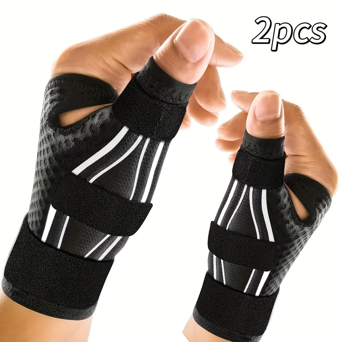 2 Pack Adjustable Thumb Brace Support Arthritis Splint Left Right Hand Wrist
