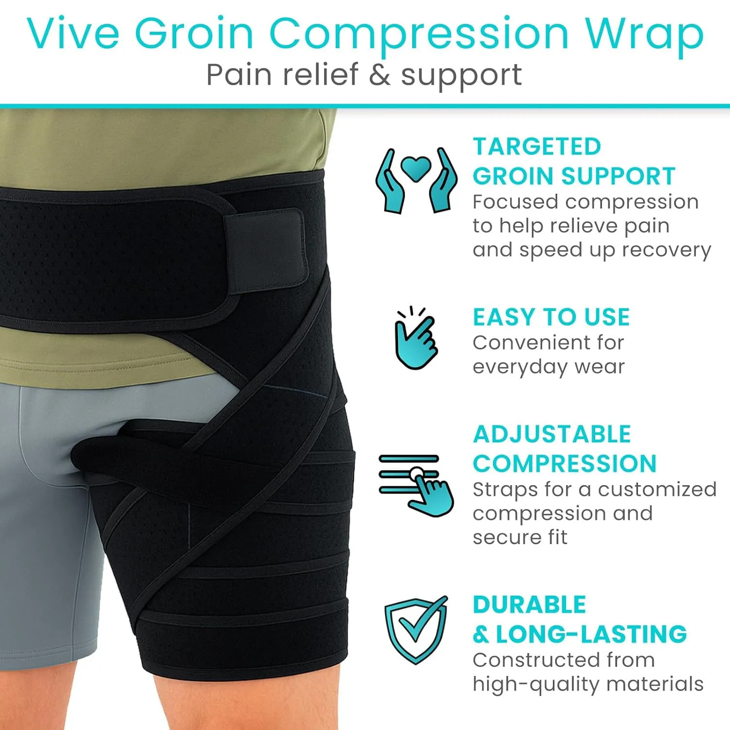 Hip Brace For Sciatica Pain Relief Groin Support Wrap Adjustable Muscle Recovery