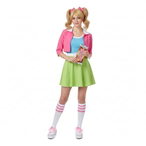 Knee High Tube Socks: Over the Calf Retro Socks | One Size X02-white/Pink