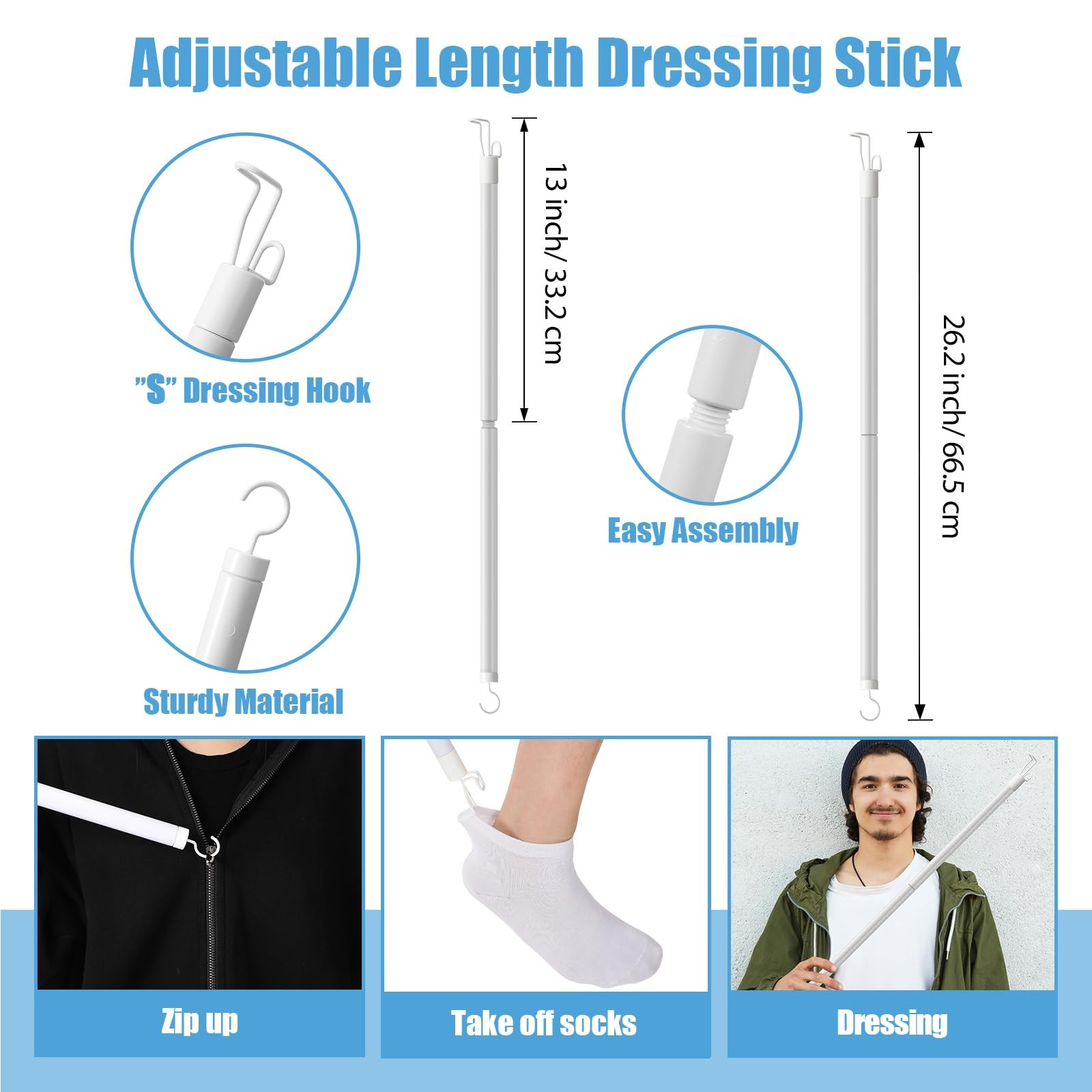 6 Pcs Total Hip Kit with Leg Lifter Hip Back Knee Replacement Recovery Aid for S