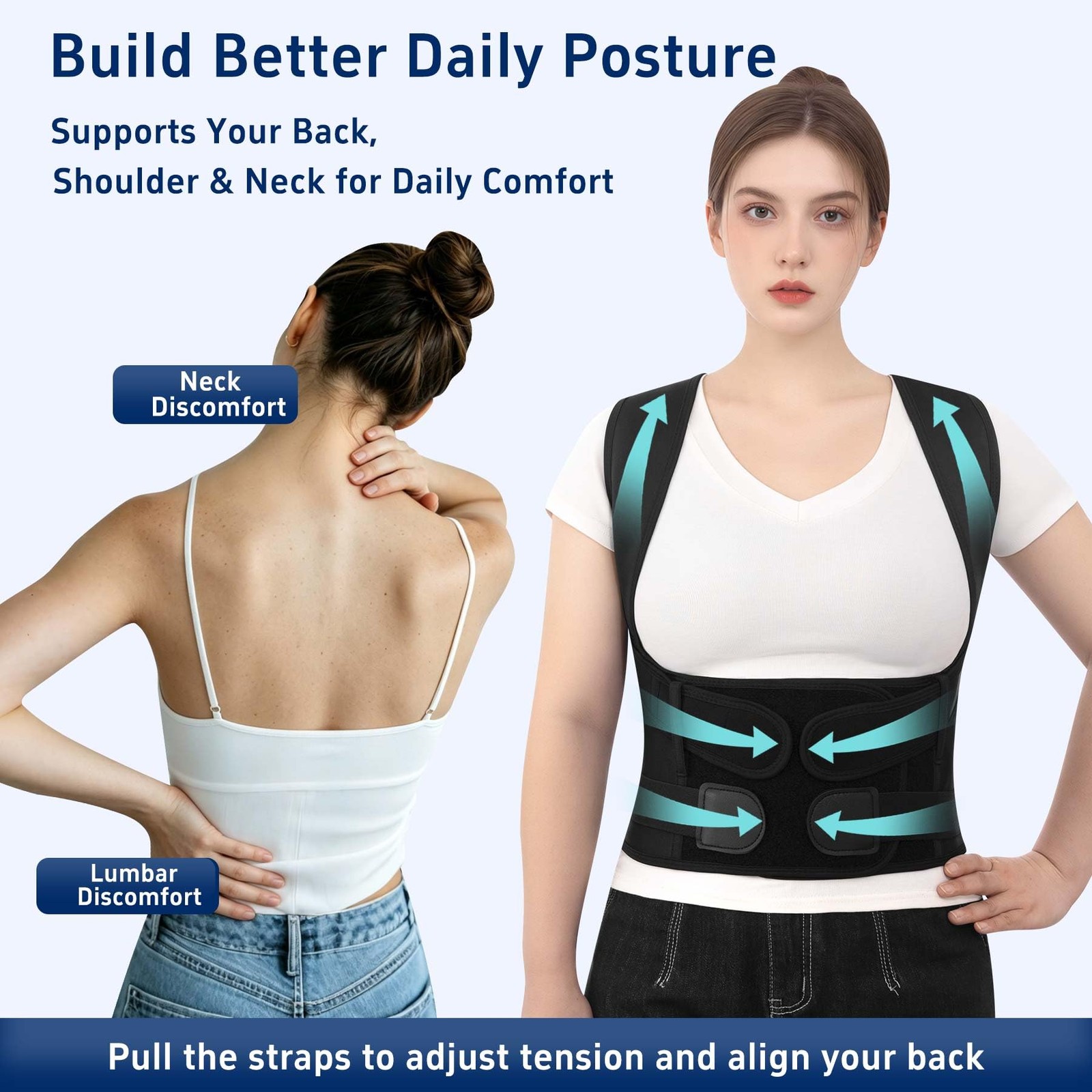 Posture Corrector for and Men Back Brace Straightener Instant Scoliosis Care …