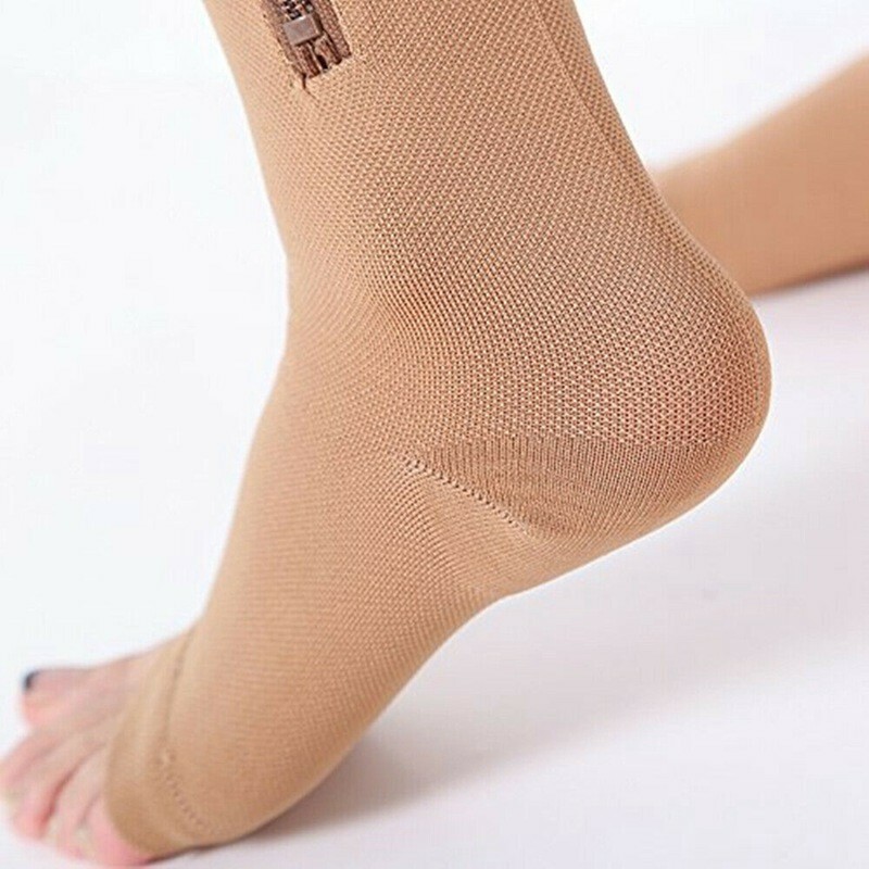 New Compression Copper Zipper Socks Men’s Women’s Graduated Support Stockings