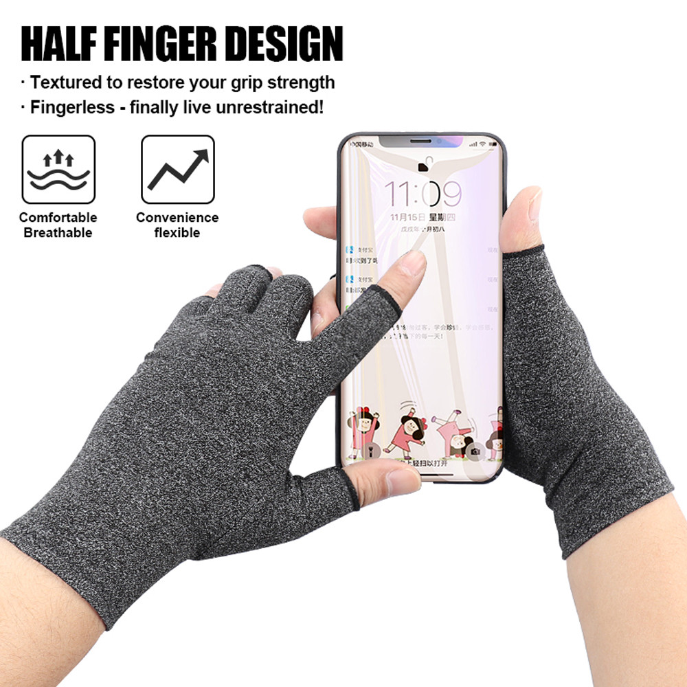 Compression Arthritis Gloves Carpal Tunnel Gym Rheumatoid Hand Joint Support HG