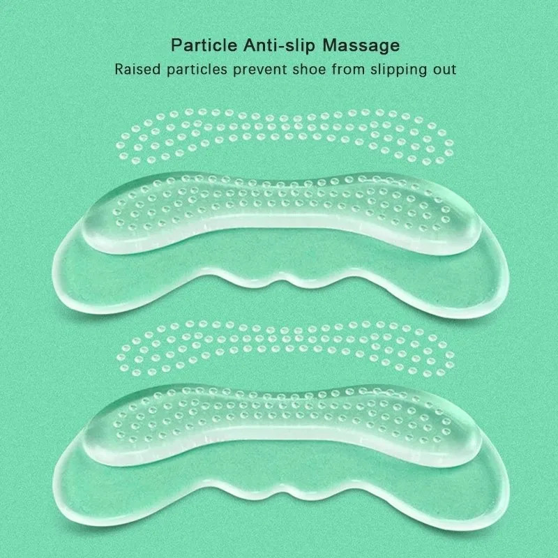 Anti-Wear Shoe Heel Pad Foot Pain Relief Inserts Silicone Gel Insoles for Shoes