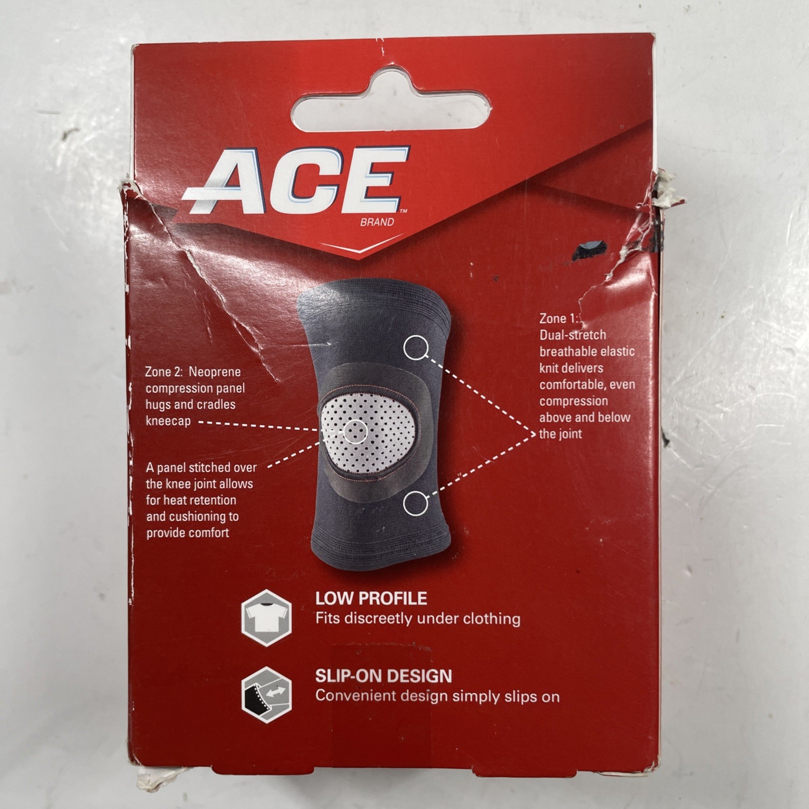 Ace Compression Knee Support Soft Neoprene Blend Soothing Small Medium Size