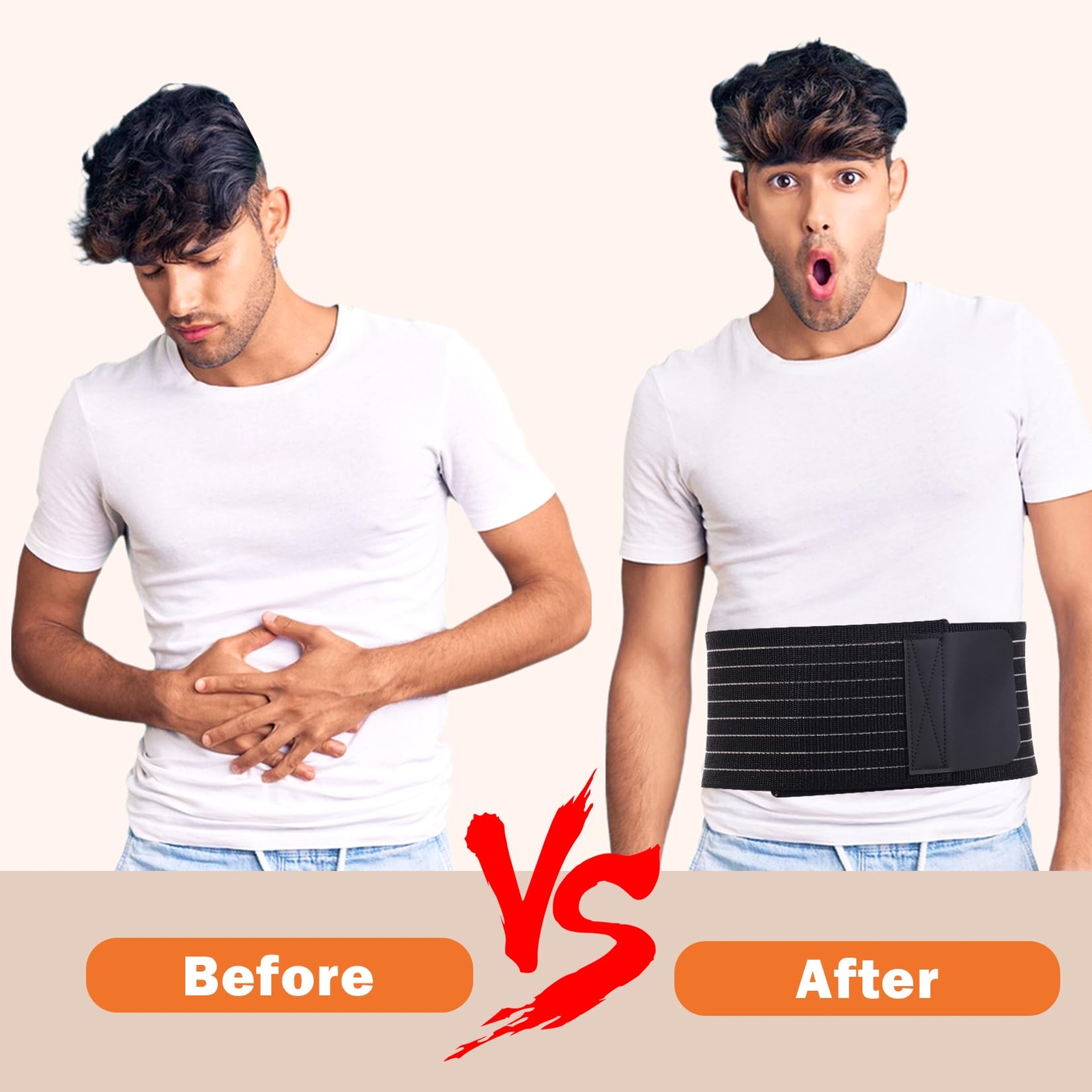 Umbilical Hernia Belt Abdominal Support Binder Brace Wrap with Compression Pad
