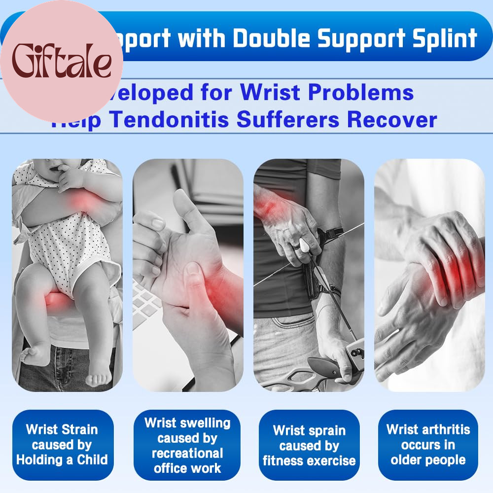 Reversible Thumb & Wrist Stabilizer Splint for Blackberry Thumb, Trigger Finger,