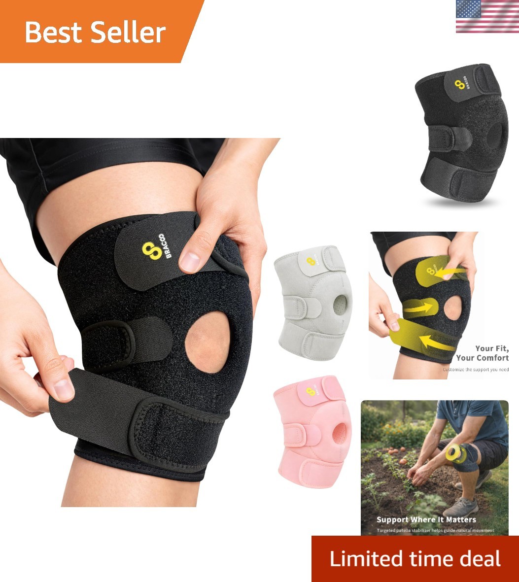 Open-Patella Knee Support Sleeve – Adjustable Compression for Pain Relief, KS10