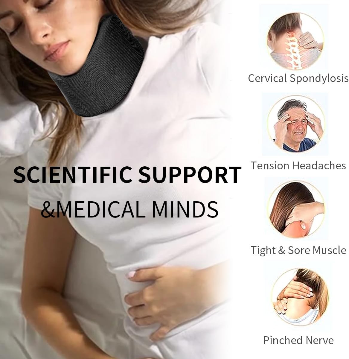 Support Wrap Soft Foam Cervical Collar Neck Pain Relief Adjustable Neck Brace
