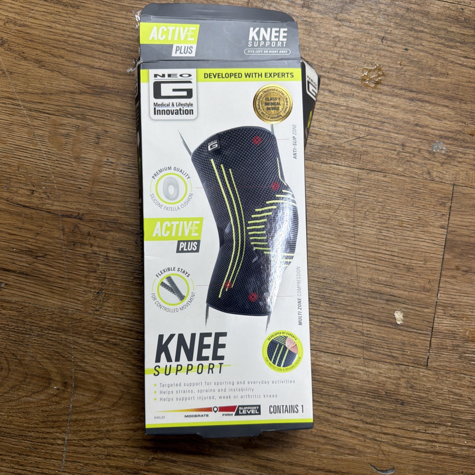 Neo G Active Knee Support Size Large -Mild Support Level Left Or Right Knee ~
