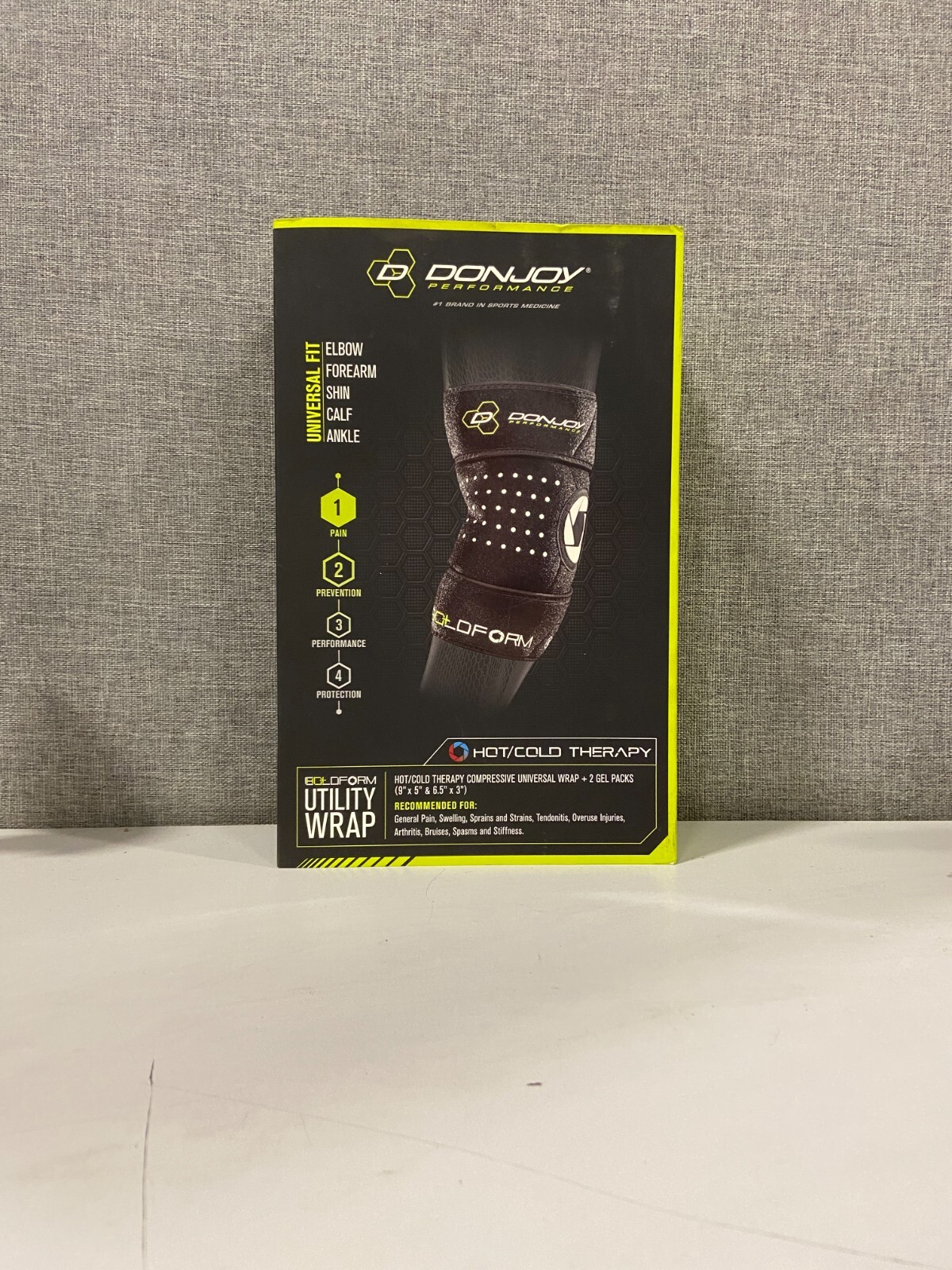 DonJoy Coldform Hot/Cold Therapy Utility Wrap Black – One Size Fits Most