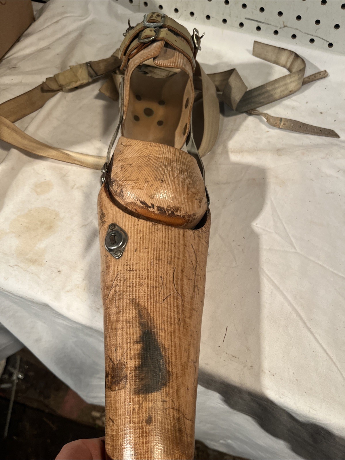 Vintage Prosthetic Arm Adult Arm With Harness Steam Punk Oddity Prop #3