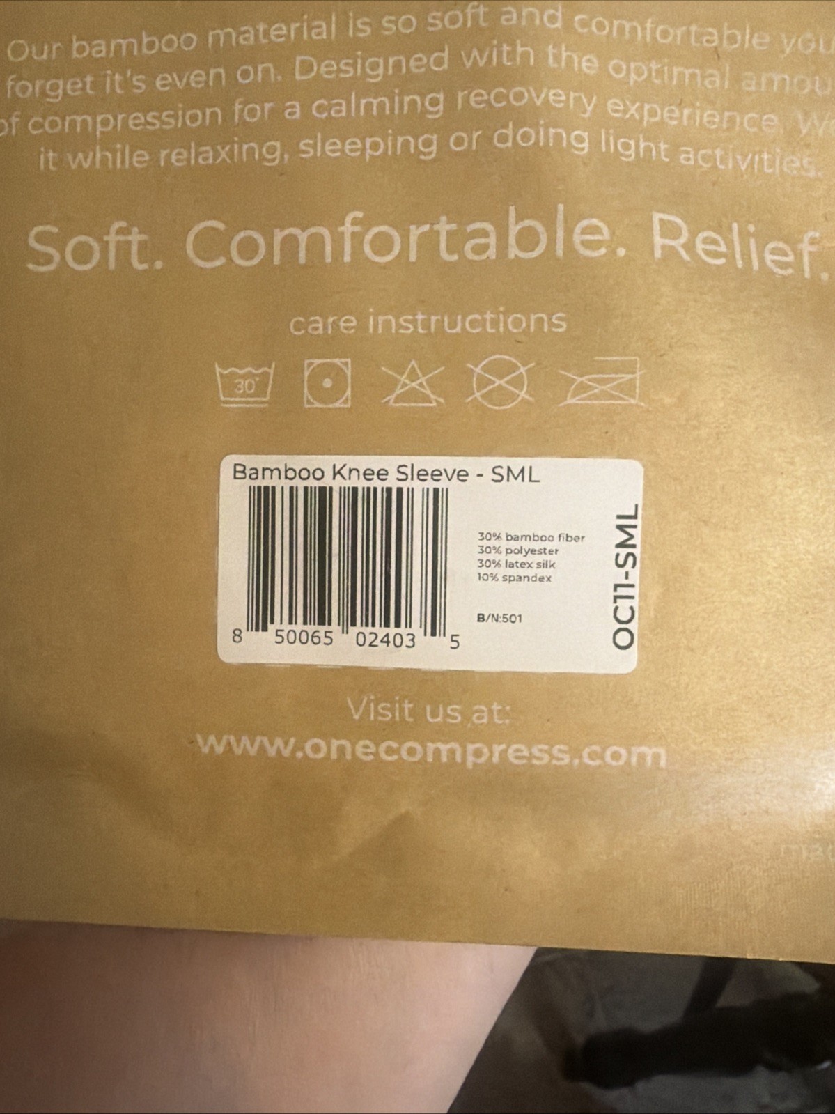 NEW One Compress Bamboo Premium Foot Sleeves Gray (pair) Small