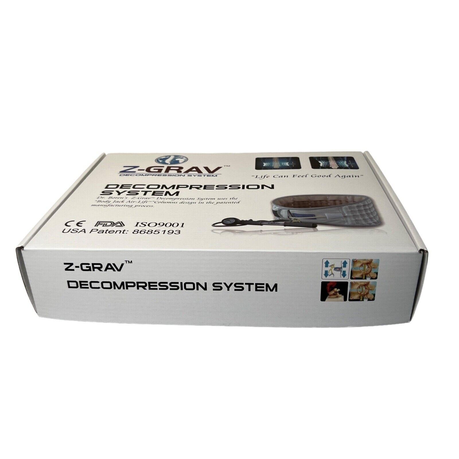 Z-Grav Spinal Decompression System Lumbar Belt For Back Pain Relief Size Large
