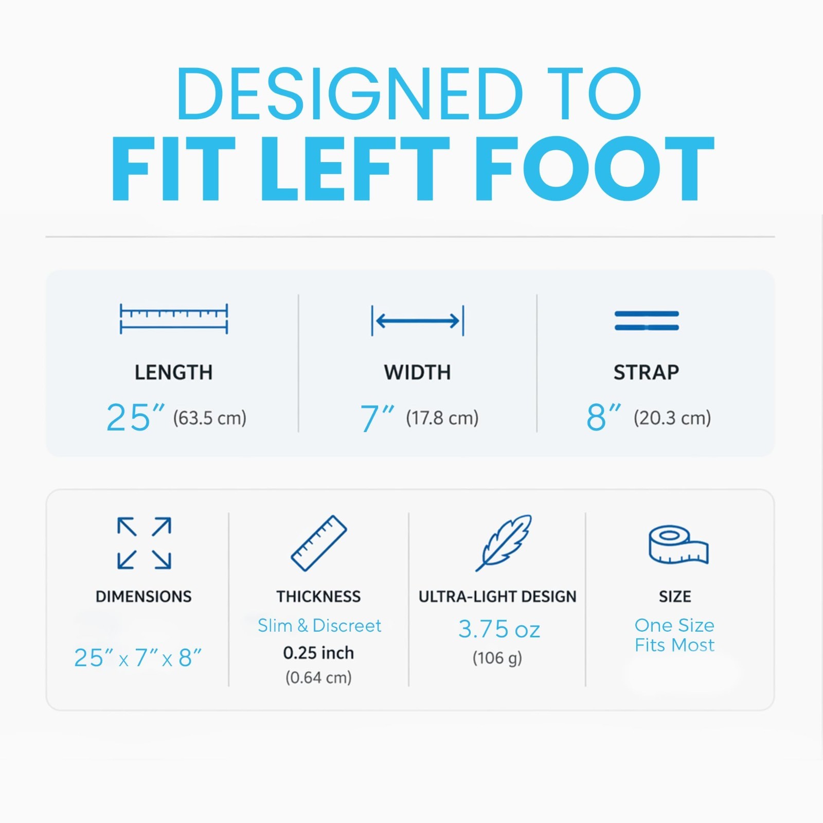 Foot Drop Brace for Walking – Adjustable AFO Support – Unisex Left Size