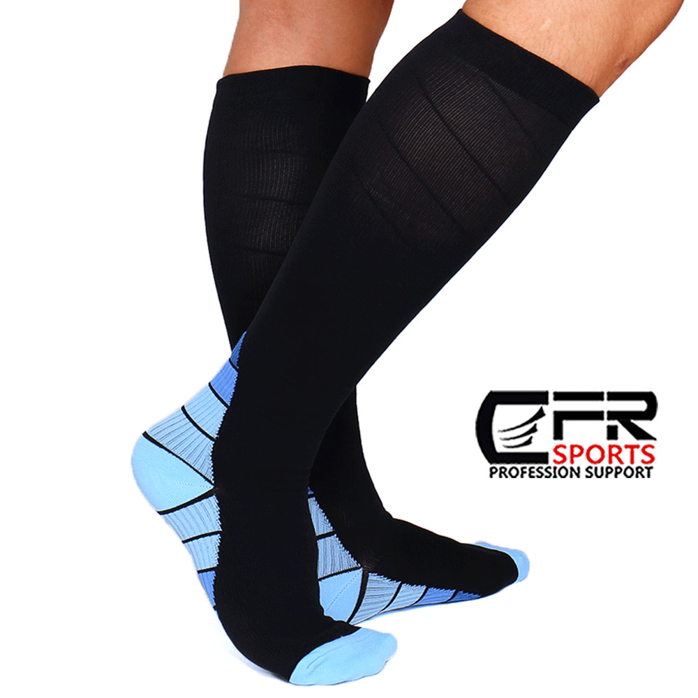 Compression Socks Calf Sleeves Leg Support Brace Anti Fatigue Circulation Unisex