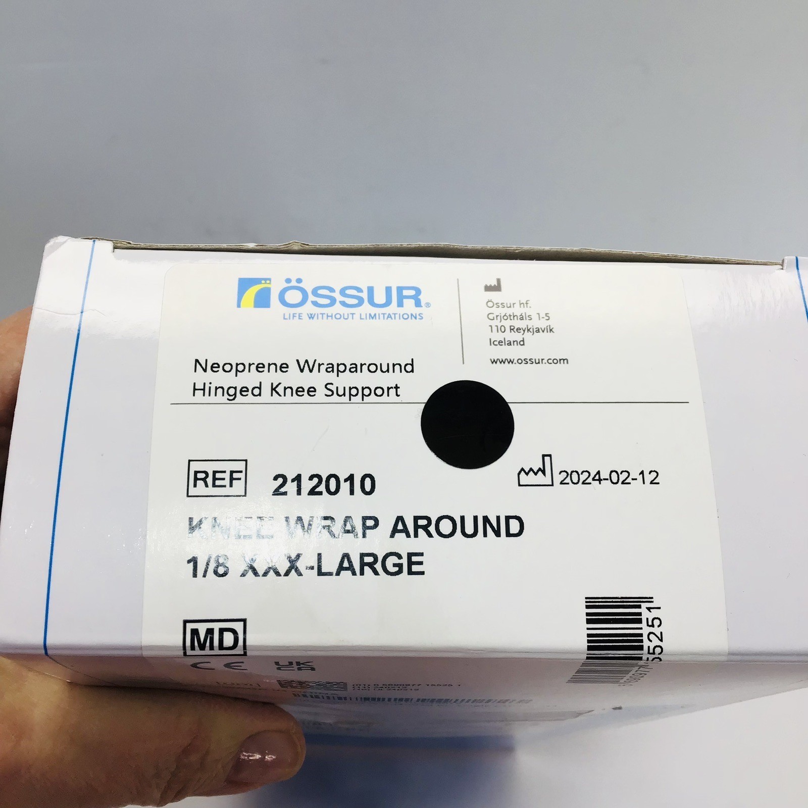 New Ossur XXX 3XL Neoprene Wrap Around Hinged Knee Support Black