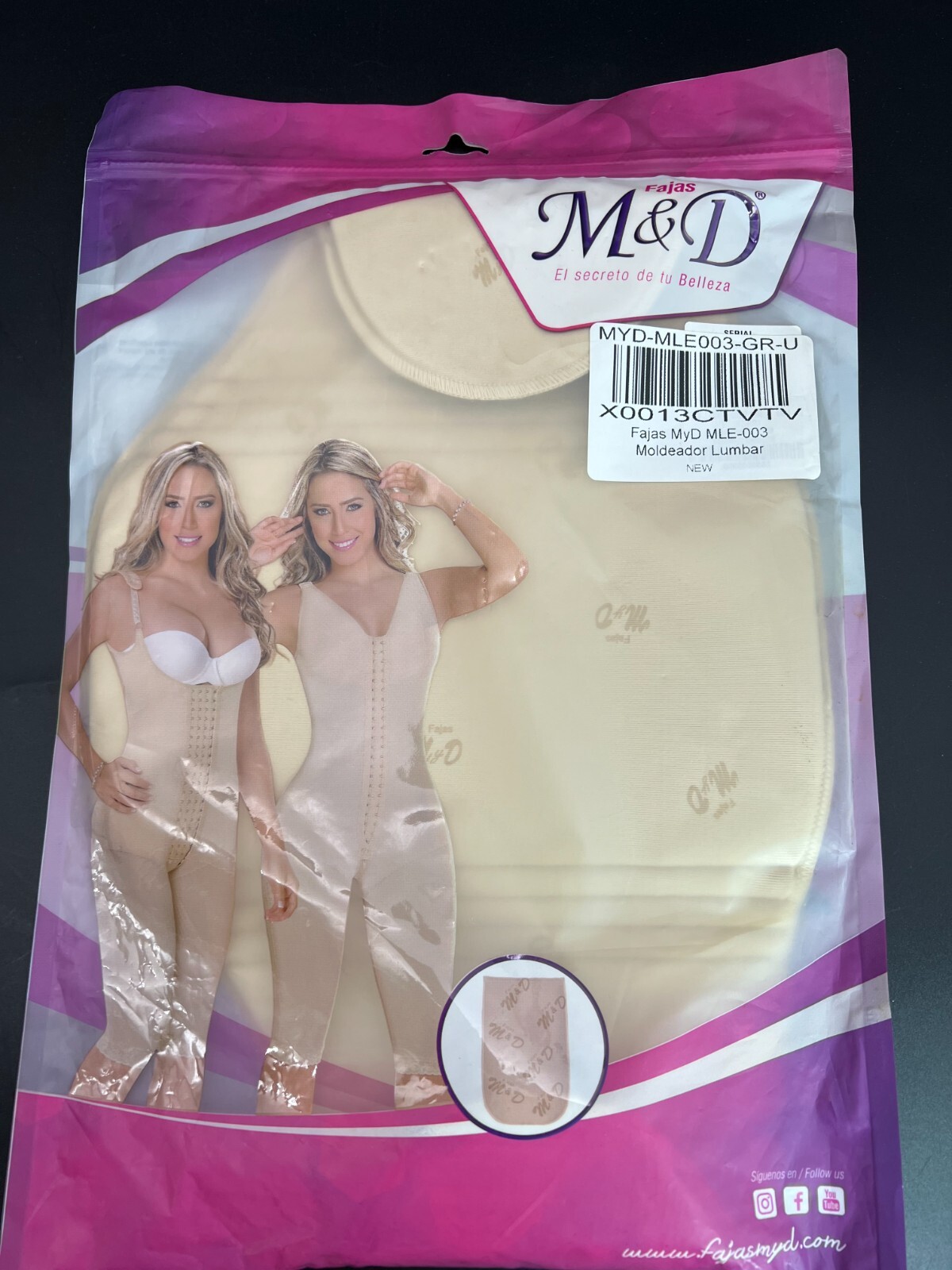 New M & D Fajas My D MLE-003 Moldeador Lumbar Abdominal Butterfly Board