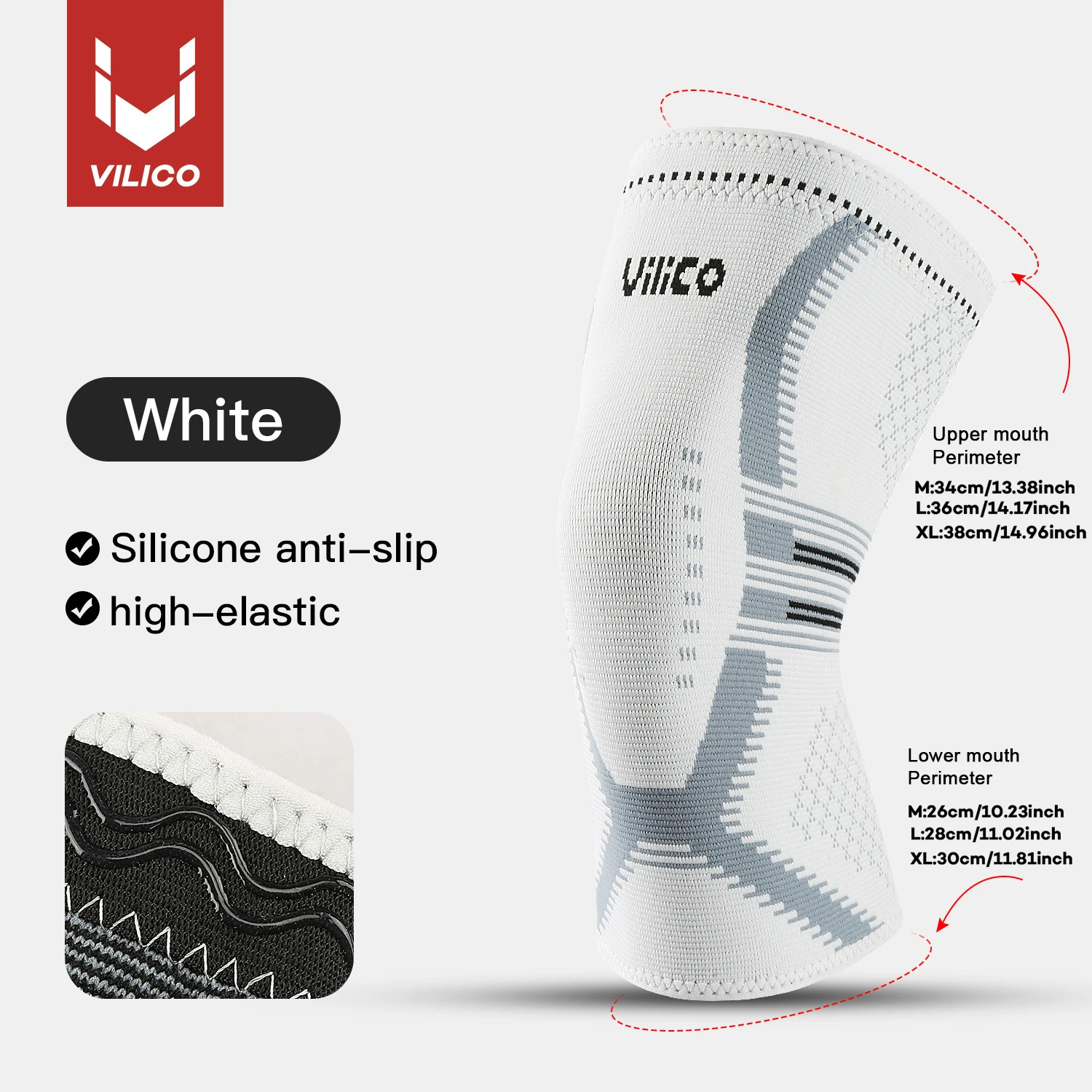 Professional Knee Support Compression Knee Sleeve anti Slip Silicone Knee Braces