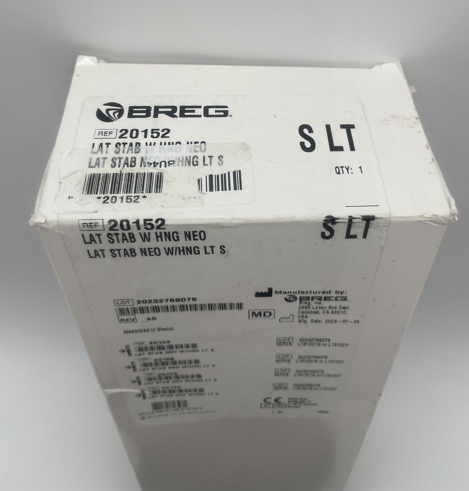 Breg Lateral Stabilizer with Hinge Soft Knee Brace Small Left