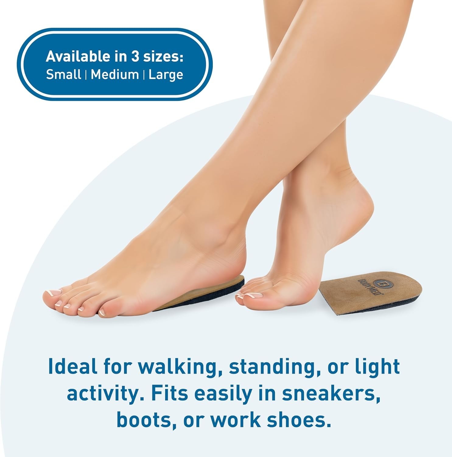 Adjustable Heel Lift for Men and Woman, Small (1-Pack) – Non-Slip Orthopedic Ins