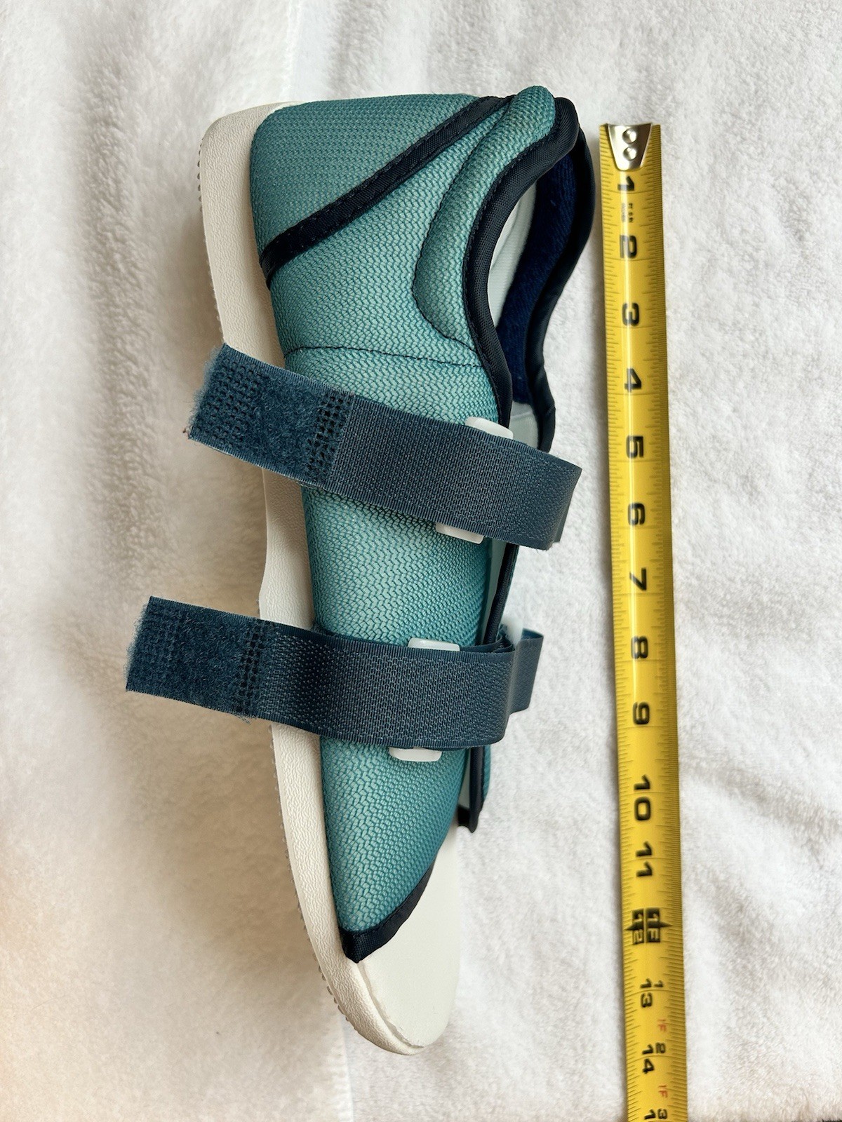Darco Men’s Post-Op Open Toe Shoe Adjustable Hook and Loop Blue/White Size Large