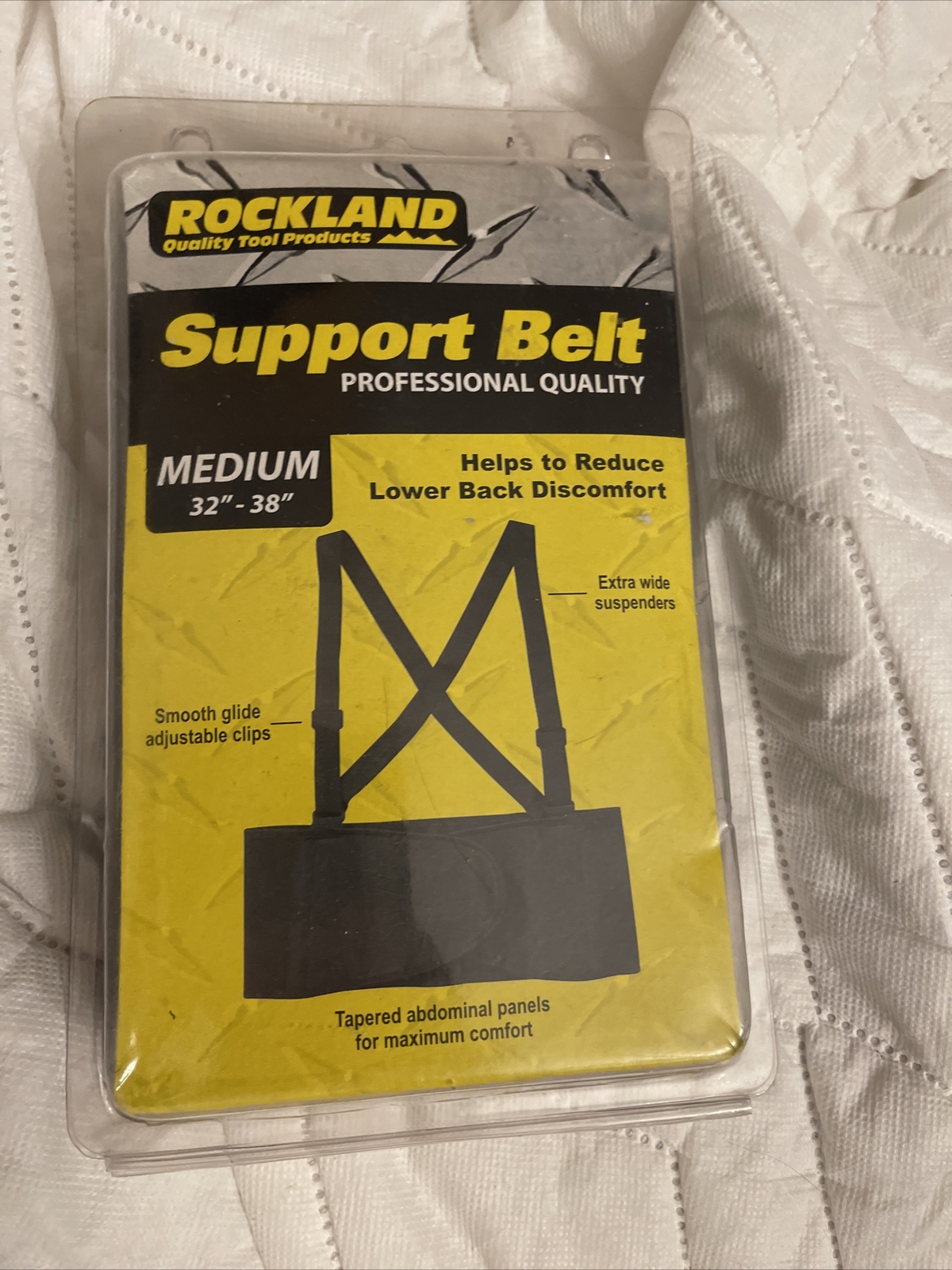 Rockland Back Support Brace Lifting Support Weight Belt Black Original Medium