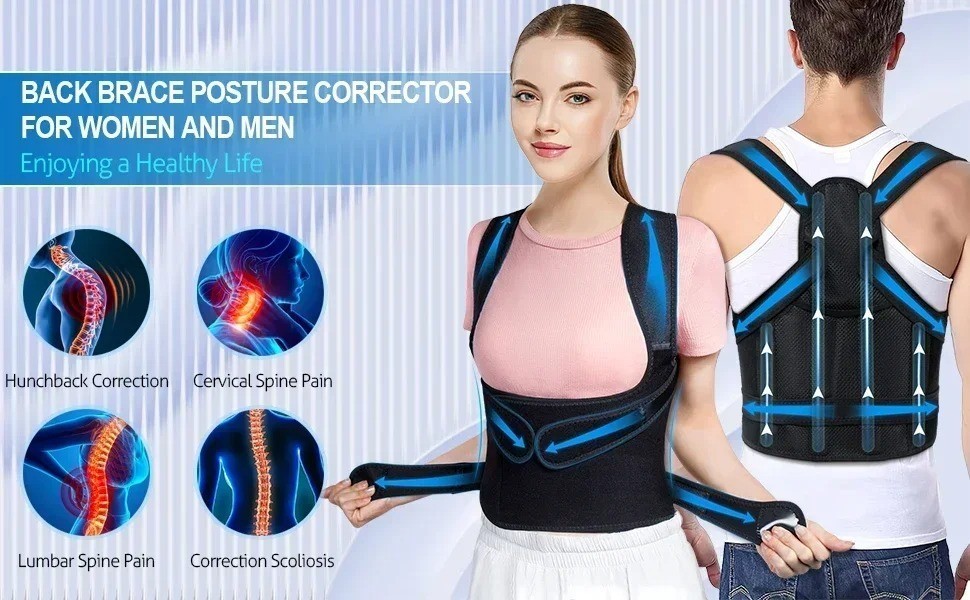 Posture Corrector Adjustable Back Brace Shoulder Support Clavicle Belt Unisex