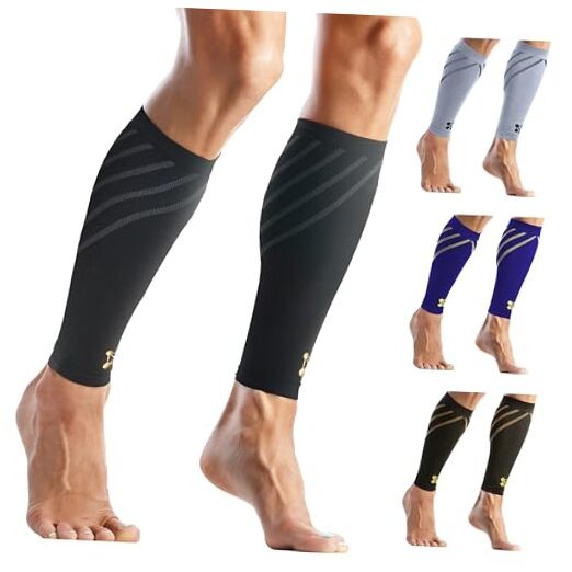 Calf Compression Sleeve for Men & Women 4XLarge-Firm Snug Fit 4X-Large Black