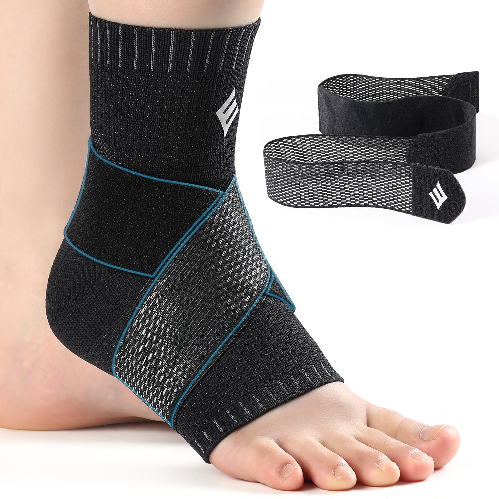 Compression Ankle Sleeve with Removable Figure-8 Strap
