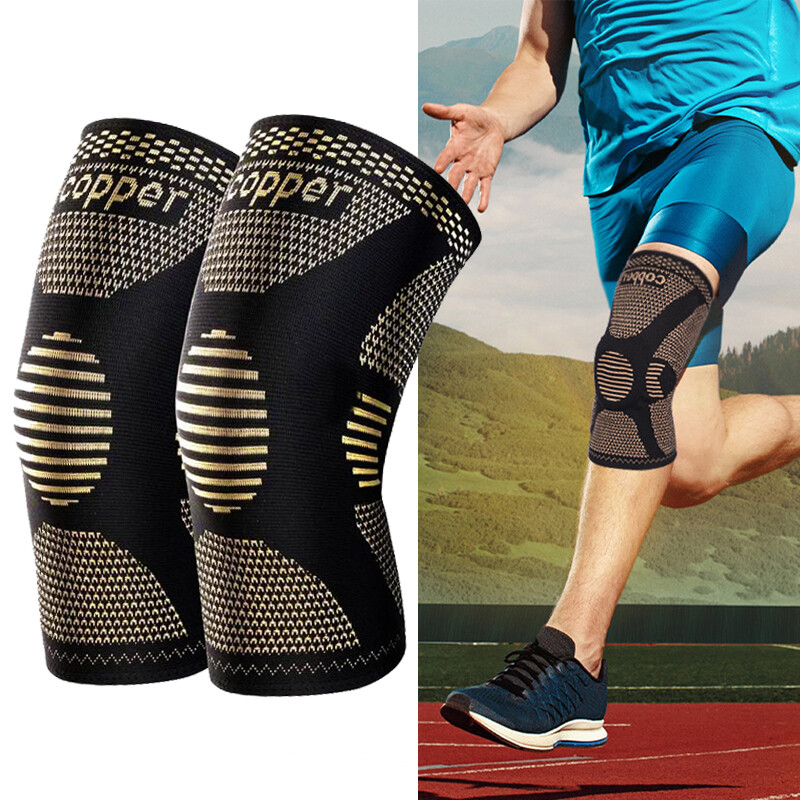 Copper Knee Sleeve Compression Brace Support Joint Injury Pain Sports Gym Unisex