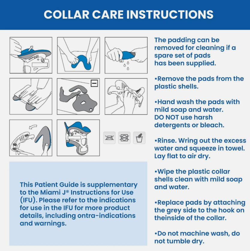 Ossur Miami J Cervical Collar Pad Spine Vertebrae Immobilizer & Pain Relief