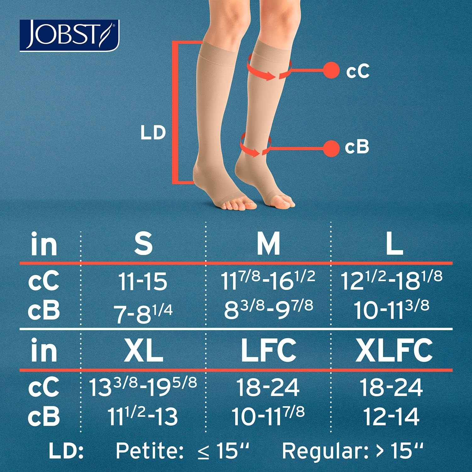 Bsn Medical 119503 Jobst Ultrasheer Knee High 15-20 Mmhg Compression Stockings