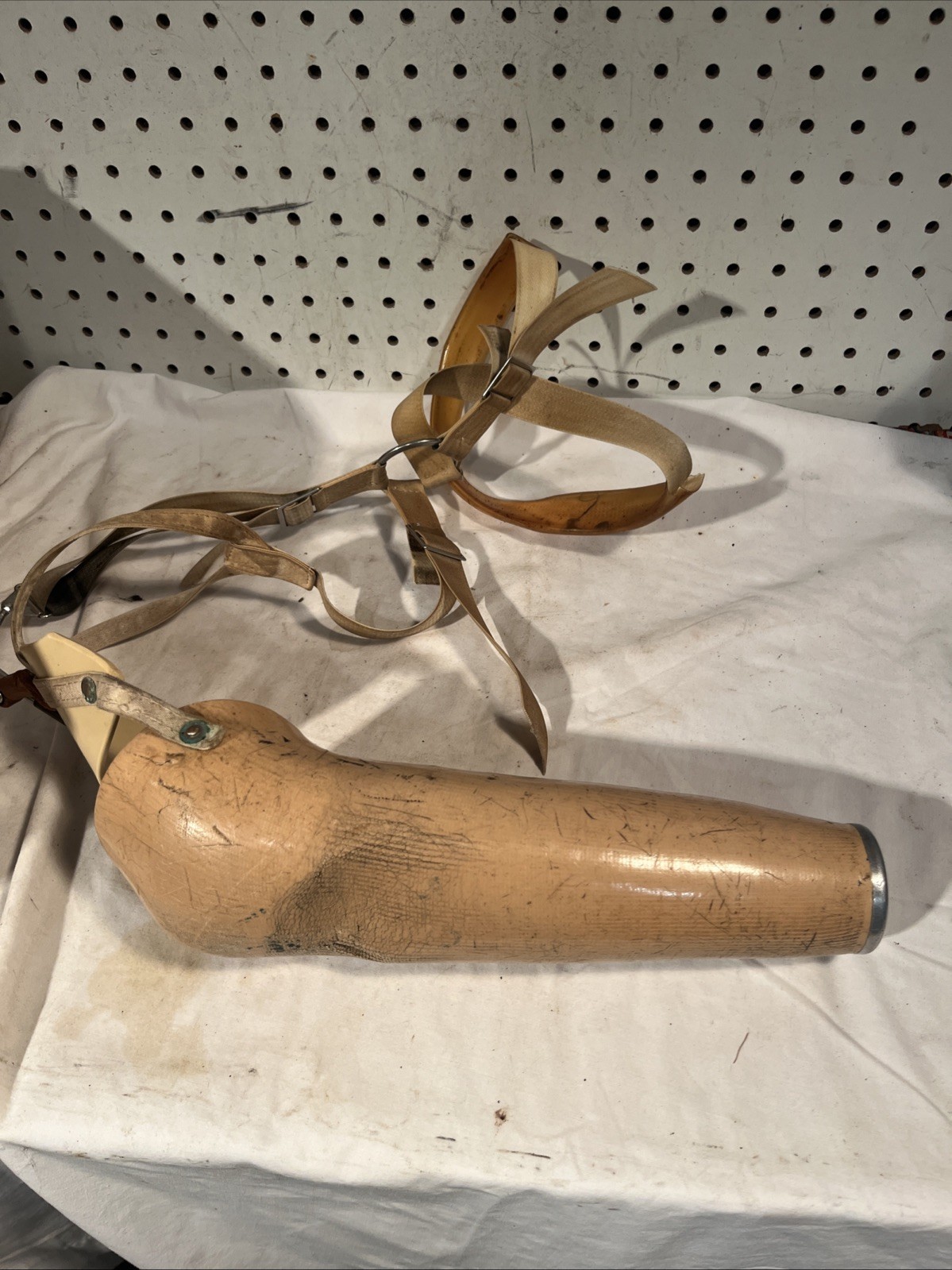 Vintage Prosthetic Arm Adult Arm With Harness Steam Punk Oddity Prop #4