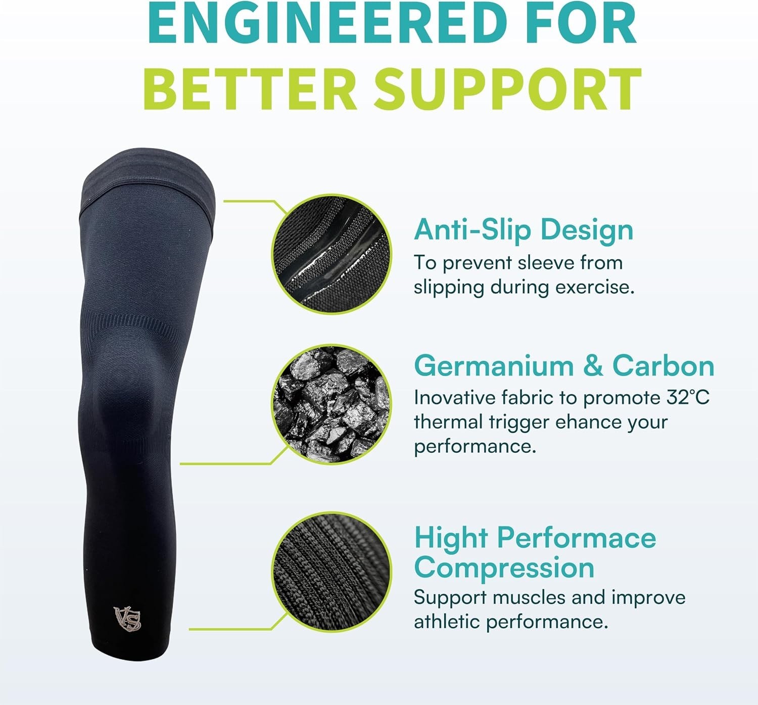 Recovery Leg Sleeve for Basketball & Arthritis – Large