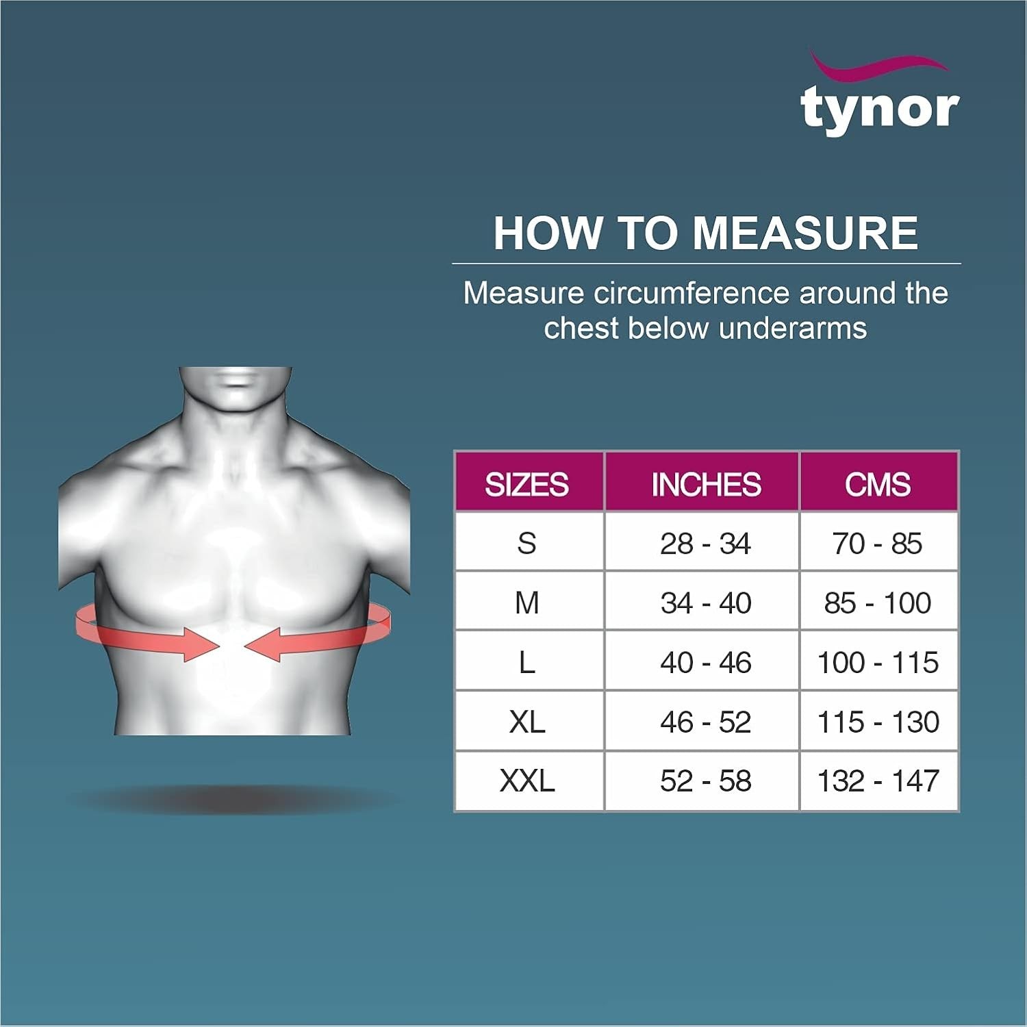 Tynor Chest Binder Protects & Binds Surgical Incision Of Chest