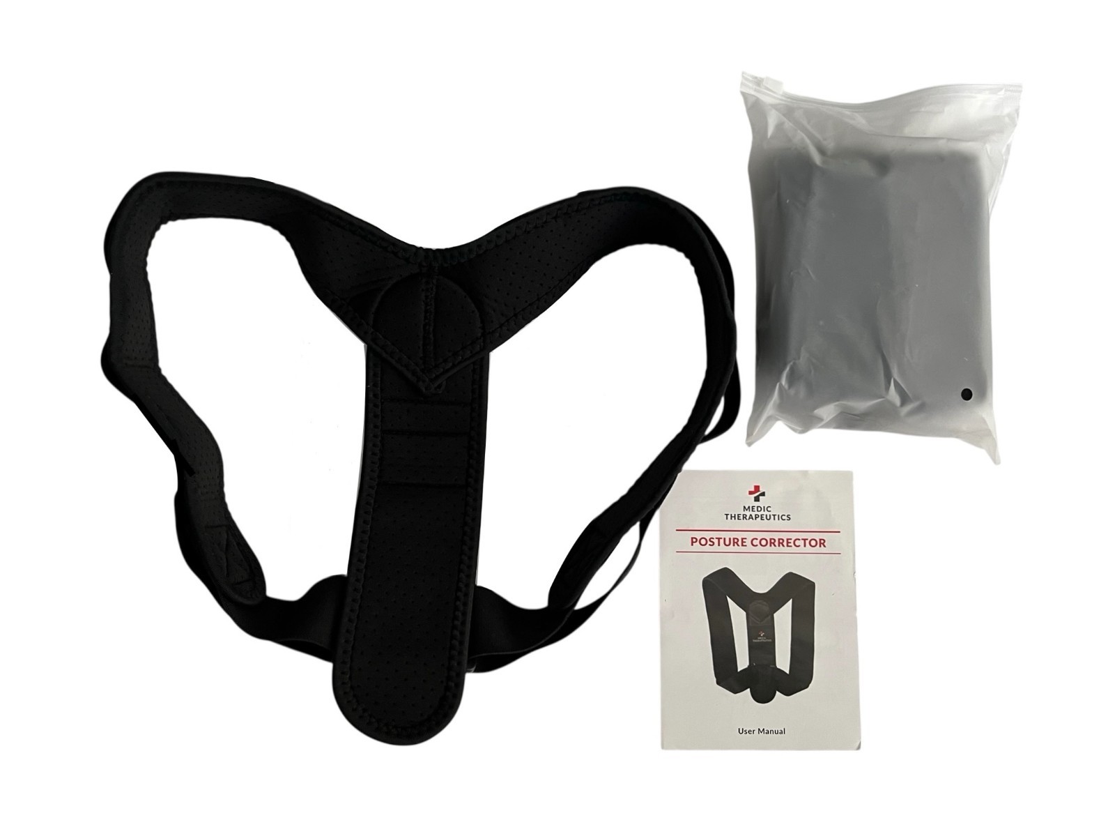 Medic Therapeutics Posture Corrector 2-Pk One Size Fits All Adjustable Strap NEW