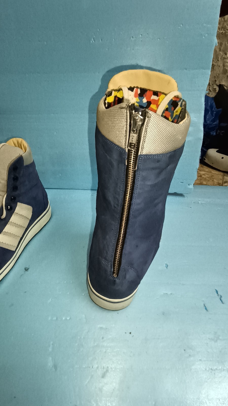 Herzer German Custom Orthopedic Boot Genuine Leather Amputee Prosthetic Blue R
