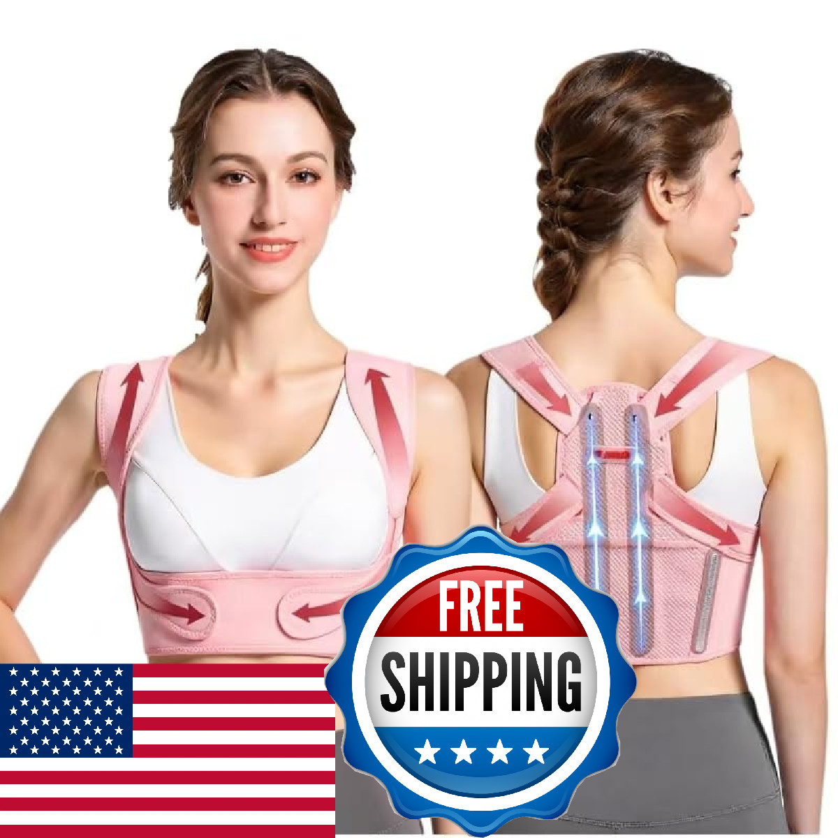 Back Brace Posture Corrector for Women – Adjustable Upper Posture Support Bras
