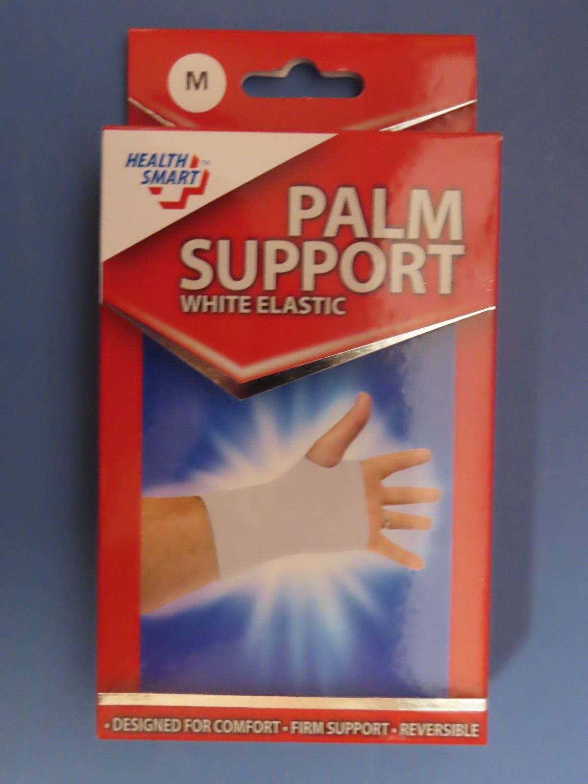 Health Smart Palm Support White Elastic Size Medium #HS-01414 NEW