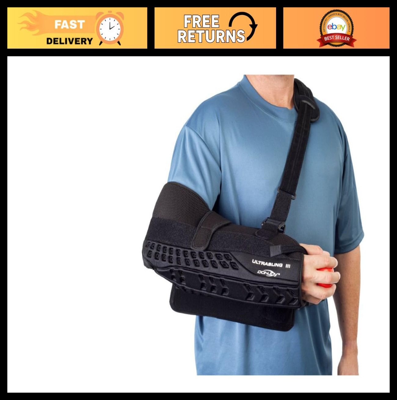 Shoulder Support Sling for Arm Immobilization, Adjustable & Comfortable Design