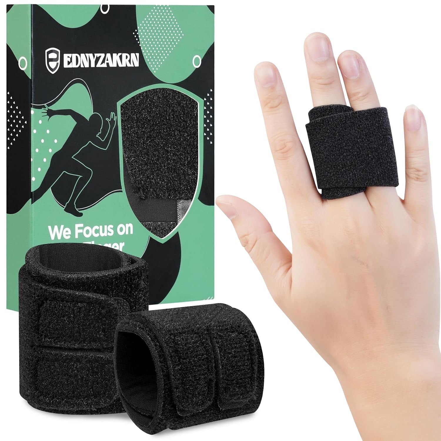 2PCS Finger Buddy Straps for Arthritis Finger Brace for Sport, Basketball, Tenni