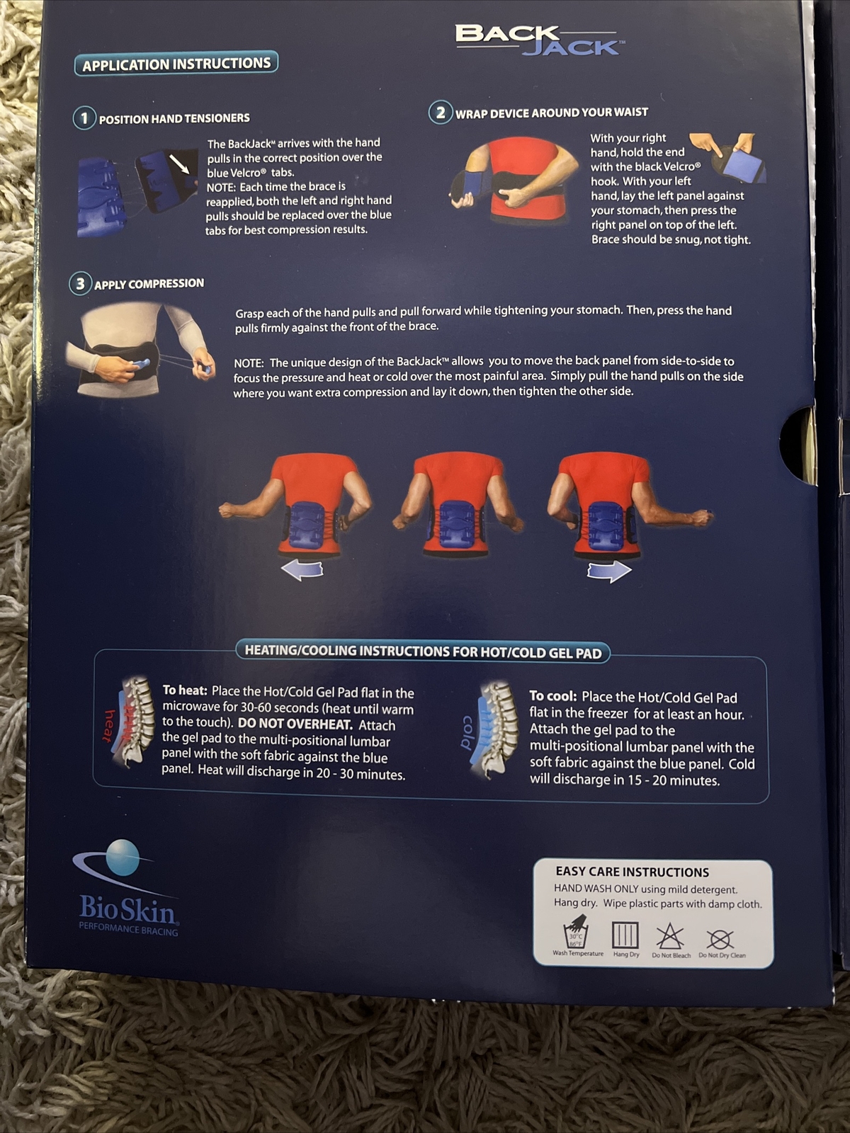 BioSkin Back Jack Flex Lumbar Spinal Bracing XL -xxl System 37305 L0627